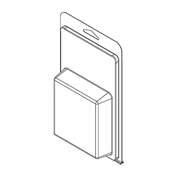 Visipak Thermoform-CLAMSHELL-#416-8.250-4.938-3.938-3.500-1.039-0.015-CLEAR, 300PK 416TF - main